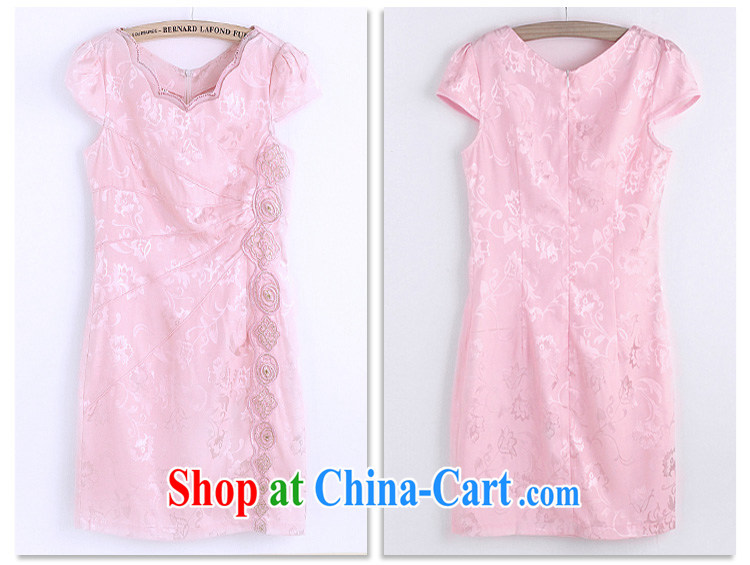 cheongsam dress summer improved Tang Women's clothes embroidered daily short C 1318 champagne color XXL (2 feet 5 lumbar) pictures, price, brand platters! Elections are good character, the national distribution, so why buy now enjoy more preferential! Health