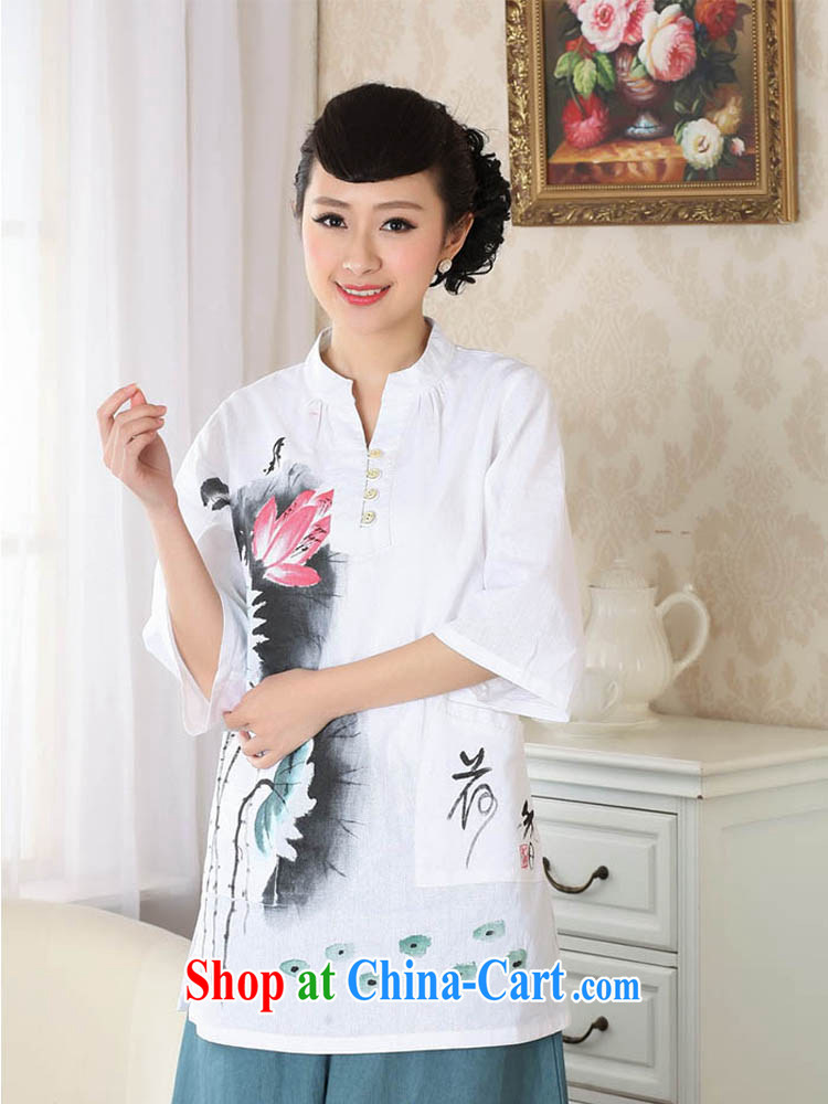 Ko Yo vines into exciting and 2015 new spring and summer for the 9 sub-cuff gauze cotton the cheongsam quality load Tang mounted A 0057 white 175/2 XL pictures, price, brand platters! Elections are good character, the national distribution, so why buy now enjoy more preferential! Health
