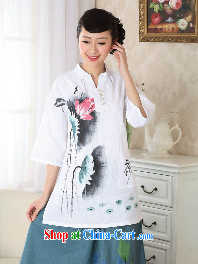 Ko Yo vines into exciting and 2015 new spring and summer for the 9 sub-cuff gauze cotton the cheongsam quality load Tang mounted A 0057 white 175/2 XL pictures, price, brand platters! Elections are good character, the national distribution, so why buy now enjoy more preferential! Health