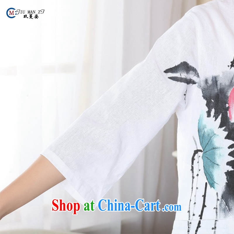 Ko Yo vines into exciting and 2015 new spring and summer for the 9 sub-cuff gauze cotton robes the Commission on high quality Chinese A 0057 white 175/2 XL, capital city sprawl, shopping on the Internet