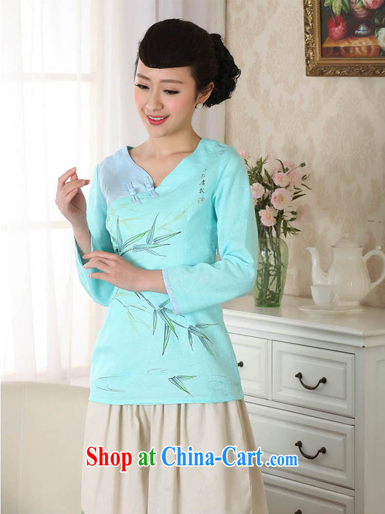 Ko Yo vines into exciting and 2014 new spring and summer with classical V collar 9 cuff natural cotton MA the cheongsam quality female, Tang mounted A 0059 blue 160/M pictures, price, brand platters! Elections are good character, the national distribution, so why buy now enjoy more preferential! Health