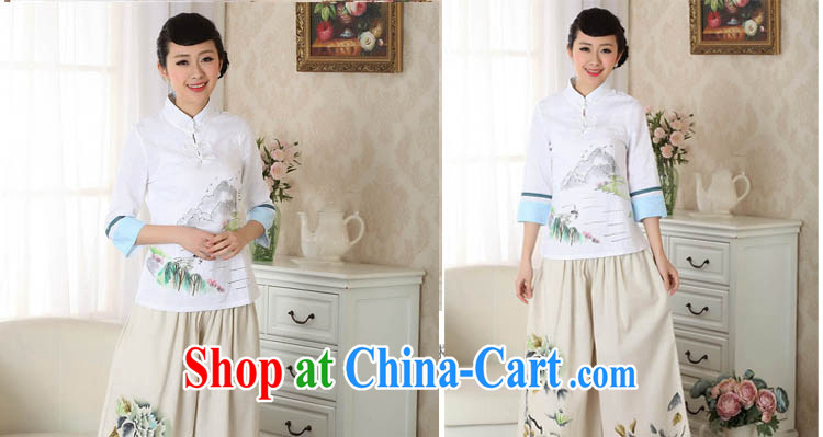Ko Yo vines into exciting and 2015 new spring and summer for the 7 sub-cuff natural cotton MA the cheongsam quality Chinese shirt A 0060 white 155/S pictures, price, brand platters! Elections are good character, the national distribution, so why buy now enjoy more preferential! Health