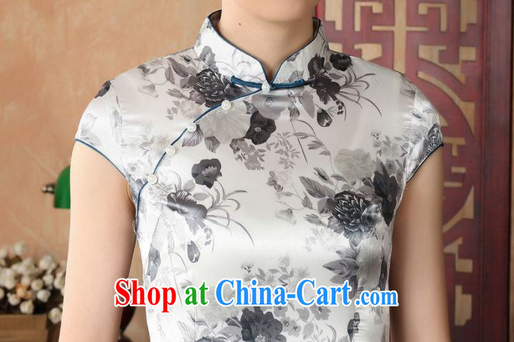 Take the 2014 summer, new outfit, Ms. Tang with Chinese improved, for a tight silk hand-painted retro short cheongsam J J 5139 5139 gray XL pictures, price, brand platters! Elections are good character, the national distribution, so why buy now enjoy more preferential! Health