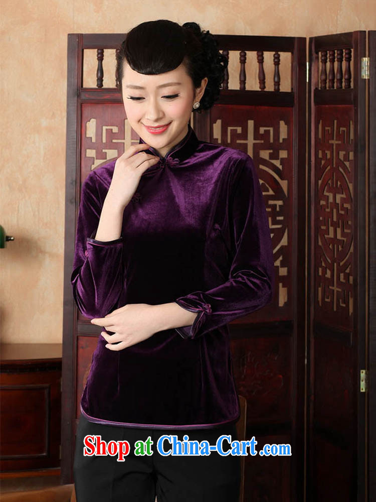 Ko Yo Mephidross 201 colorful new Spring Summer classic, short-sleeved velvet cheongsam Chinese-tie Chinese T-shirt A 0064 deep red 180/3 XL pictures, price, brand platters! Elections are good character, the national distribution, so why buy now enjoy more preferential! Health