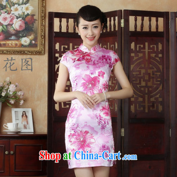 Take the 2014 summer new female Chinese improved, for a tight damask hand-painted Chinese Antique short cheongsam D 0230 - A red L pictures, price, brand platters! Elections are good character, the national distribution, so why buy now enjoy more preferential! Health