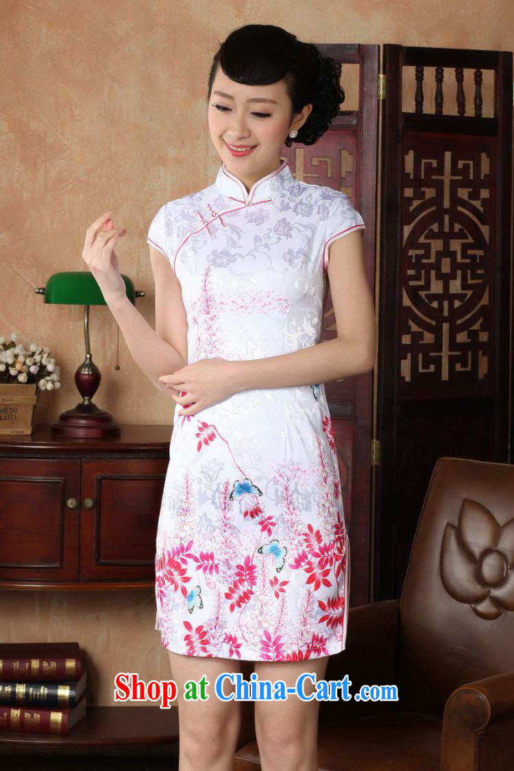 Take the new summer Women's clothes, cheongsam collar Chinese improved hand-painted scenery is a tight cotton short cheongsam Chinese White D 0222 2 XL pictures, price, brand platters! Elections are good character, the national distribution, so why buy now enjoy more preferential! Health