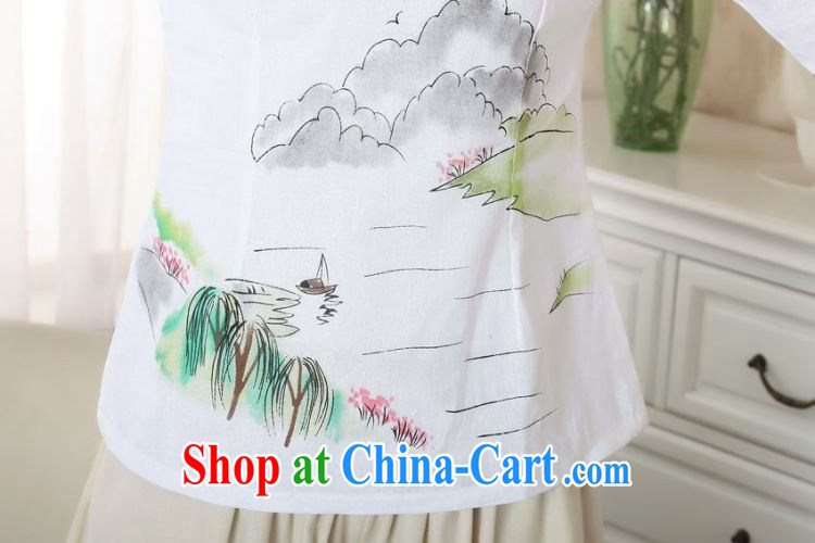 spend the summer new hand-painted Chinese T-shirt cotton the Chinese Ethnic Wind blouses Tang with improved version 0060 A XL pictures, price, brand platters! Elections are good character, the national distribution, so why buy now enjoy more preferential! Health