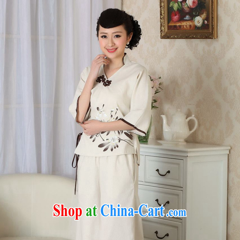 Take the 2014 new dresses T-shirt cotton the linen Chinese Ethnic Wind blouses Tang discs for improved version L A XL 0054, figure, and shopping on the Internet