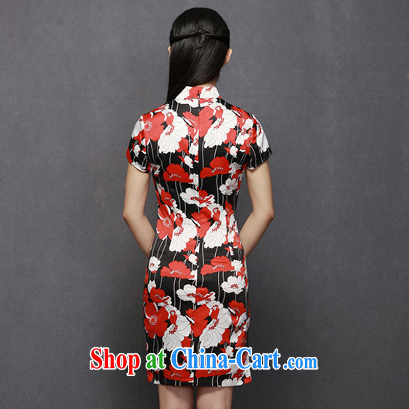 Wood is really a qipao 2015 spring and summer new stylish dresses cultivating improved cheongsam dress Chinese dresses 42,952 04 deep red XXXL, wood really has, shopping on the Internet