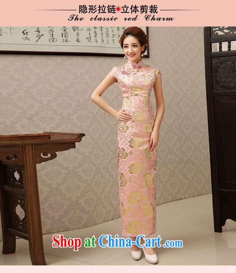 Rain was Yi Chinese bows serving traditional mom with long marriage, short-sleeved cultivating silk pink bridal dress spring and summer dresses QP 493 pink Suzhou shipping XL pictures, price, brand platters! Elections are good character, the national distribution, so why buy now enjoy more preferential! Health