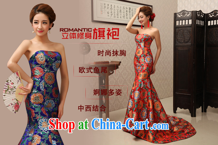 Rain is still Yi 2015 new Chinese-style dress uniform toast wedding dresses wedding dresses new toast Service Bridal erase chest crowsfoot QP 495 red XL pictures, price, brand platters! Elections are good character, the national distribution, so why buy now enjoy more preferential! Health