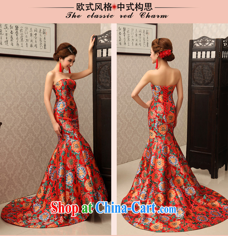 Rain is still Yi 2015 new Chinese-style dress uniform toast wedding dresses wedding dresses new toast Service Bridal erase chest crowsfoot QP 495 red XL pictures, price, brand platters! Elections are good character, the national distribution, so why buy now enjoy more preferential! Health