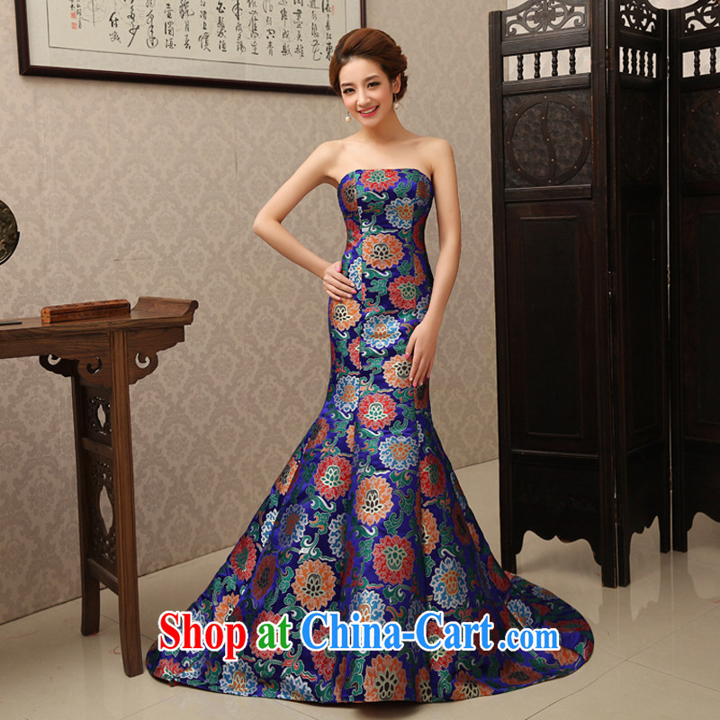 Rain is still Yi 2015 new Chinese-style dress uniform toast wedding dresses wedding dresses new toast Service Bridal erase chest crowsfoot QP 495 red XL, rain is clothing, and shopping on the Internet