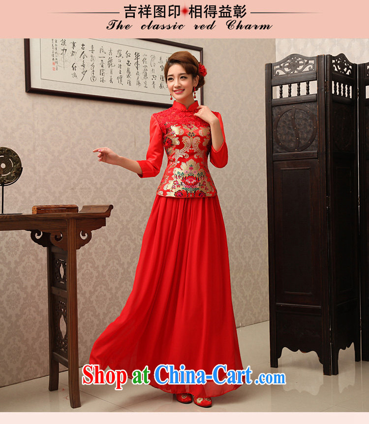 Rain is still Yi 2015 new dresses bridal red improved modern Chinese wedding toast clothing, dress cuff use phoenix Kit QP 488 red XL pictures, price, brand platters! Elections are good character, the national distribution, so why buy now enjoy more preferential! Health