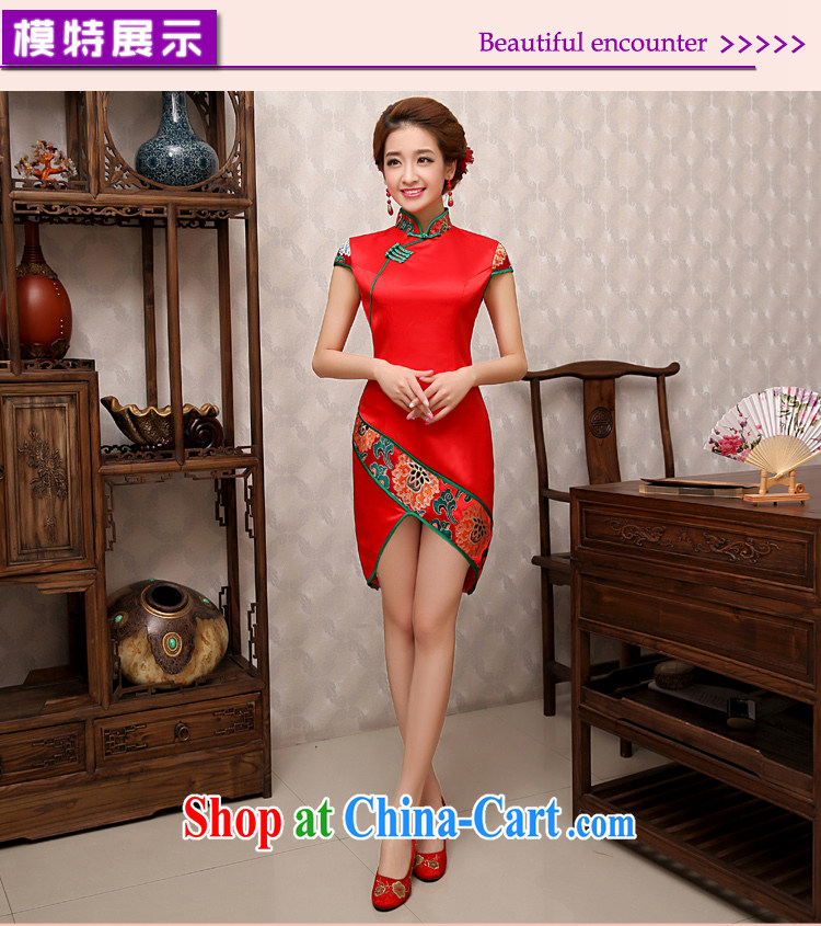 Rain is still clothing bridal wedding dresses wedding dress red bridal dresses improved stylish short dresses short before long after marriage dresses toast QP serving 482 red M pictures, price, brand platters! Elections are good character, the national distribution, so why buy now enjoy more preferential! Health