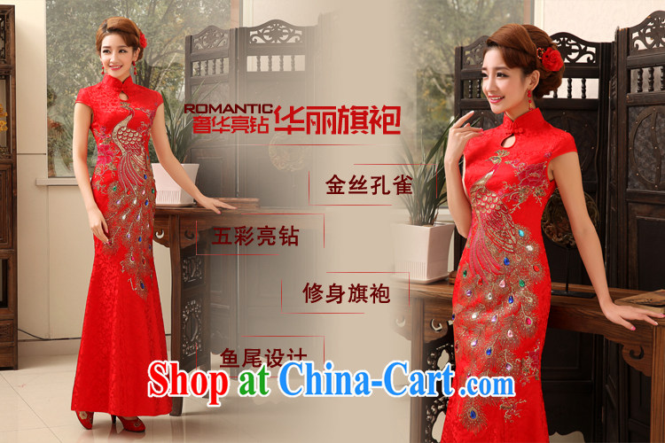 Rain is still clothing 2015 fashion spring Phoenix cheongsam long red brides with marriage dresses skirts summer elegant toasting QP serving 477 red XL pictures, price, brand platters! Elections are good character, the national distribution, so why buy now enjoy more preferential! Health