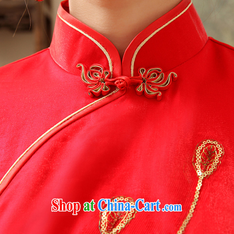 Rain Coat yet traditional bridal dresses Red Beauty, Video thin improved retro toast clothing beauty and stylish wedding dresses QP 475 red XL, rain is clothing, and shopping on the Internet
