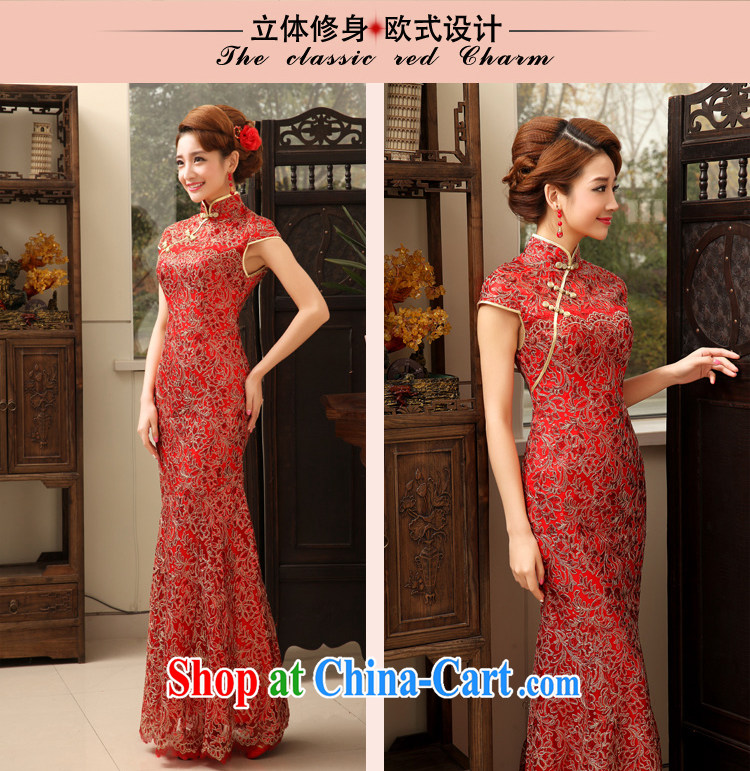 Rain is still clothing bridal new 2015 wedding dress red retro improved stylish dresses with bows crowsfoot service graphics thin cheongsam QP 471 red S pictures, price, brand platters! Elections are good character, the national distribution, so why buy now enjoy more preferential! Health