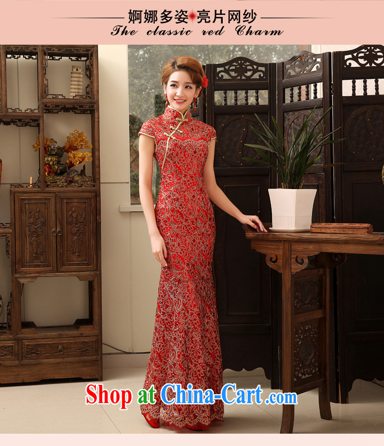 Rain is still clothing bridal new 2015 wedding dress red retro improved stylish dresses with bows crowsfoot service graphics thin cheongsam QP 471 red S pictures, price, brand platters! Elections are good character, the national distribution, so why buy now enjoy more preferential! Health