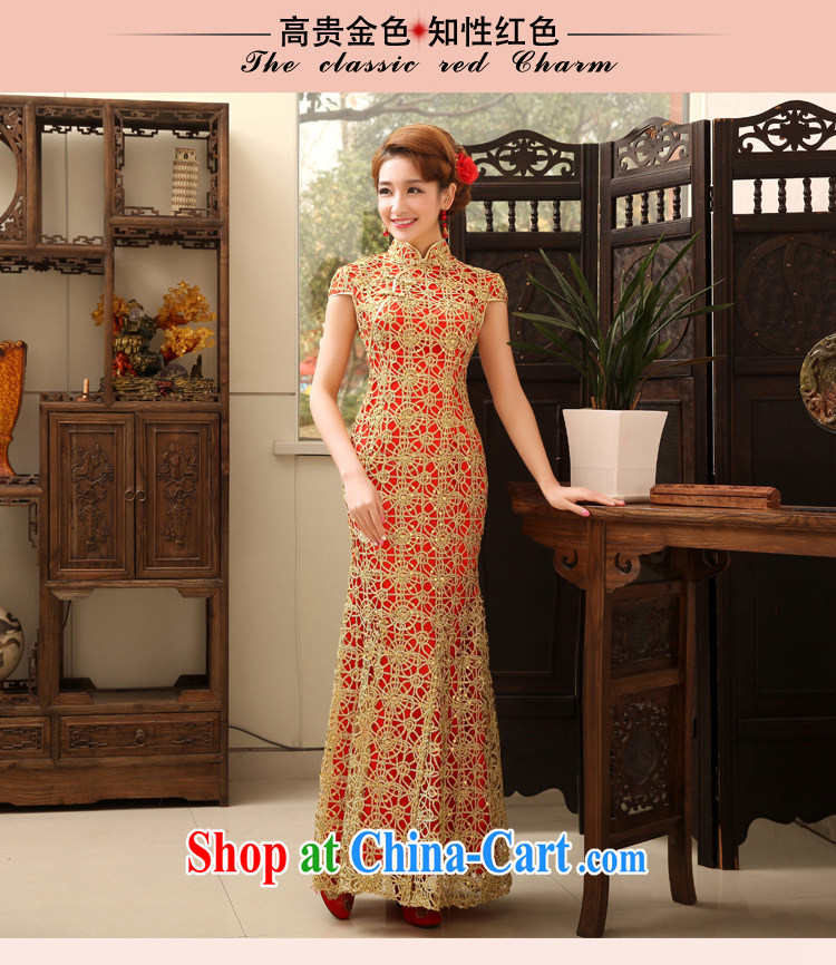 Rain is still Yi new bride wedding wedding dress lace, with toast wedding clothes crowsfoot cheongsam QP 470 yellow XL pictures, price, brand platters! Elections are good character, the national distribution, so why buy now enjoy more preferential! Health