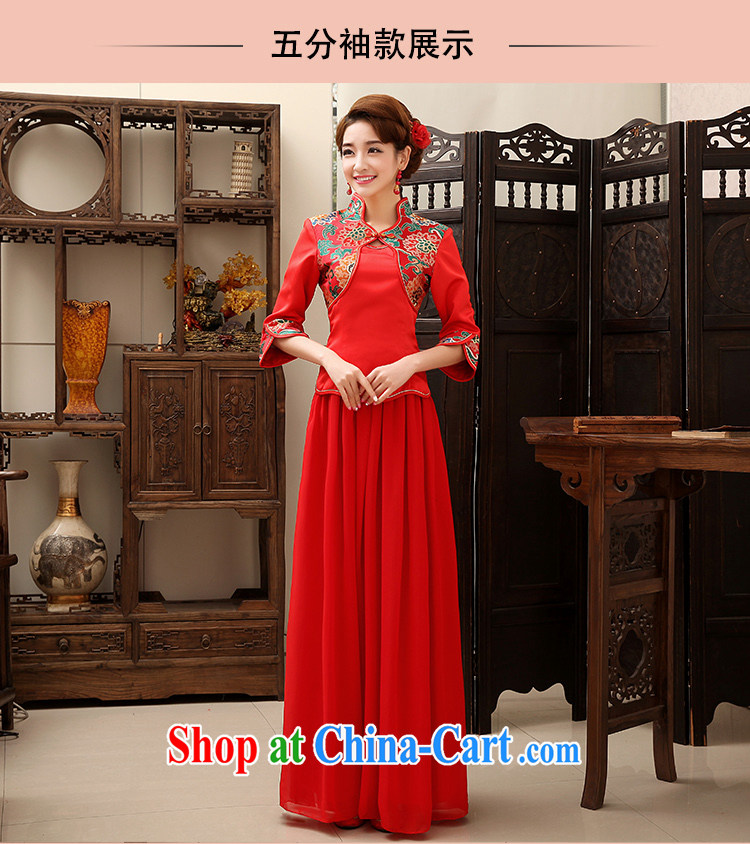 Rain is still Yi 2015 spring bridal wedding dress stylish and elegant short-sleeved red bows Kit 7 sleeveless cheongsam dress Kit QP 469 red short-sleeved XL pictures, price, brand platters! Elections are good character, the national distribution, so why buy now enjoy more preferential! Health