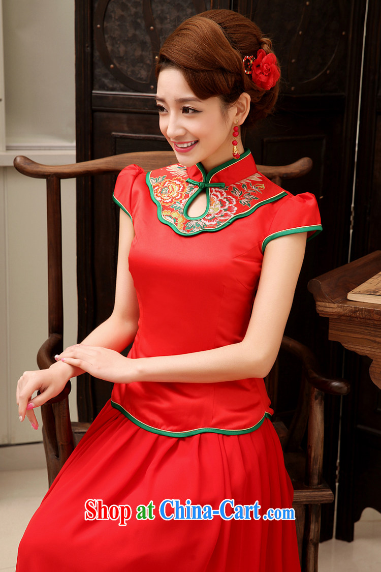 Rain is still clothing bridal wedding dresses wedding dress short-sleeved red bows, serving modern improved cheongsam QP 468 red S pictures, price, brand platters! Elections are good character, the national distribution, so why buy now enjoy more preferential! Health