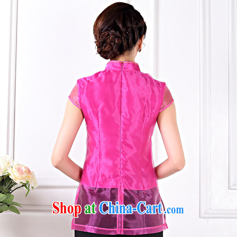 Summer Chinese Embroidery, T-shirt dance performances serving Chinese Ethnic Wind improved C of 451 red XL, CHOSHAN LADIES, shopping on the Internet