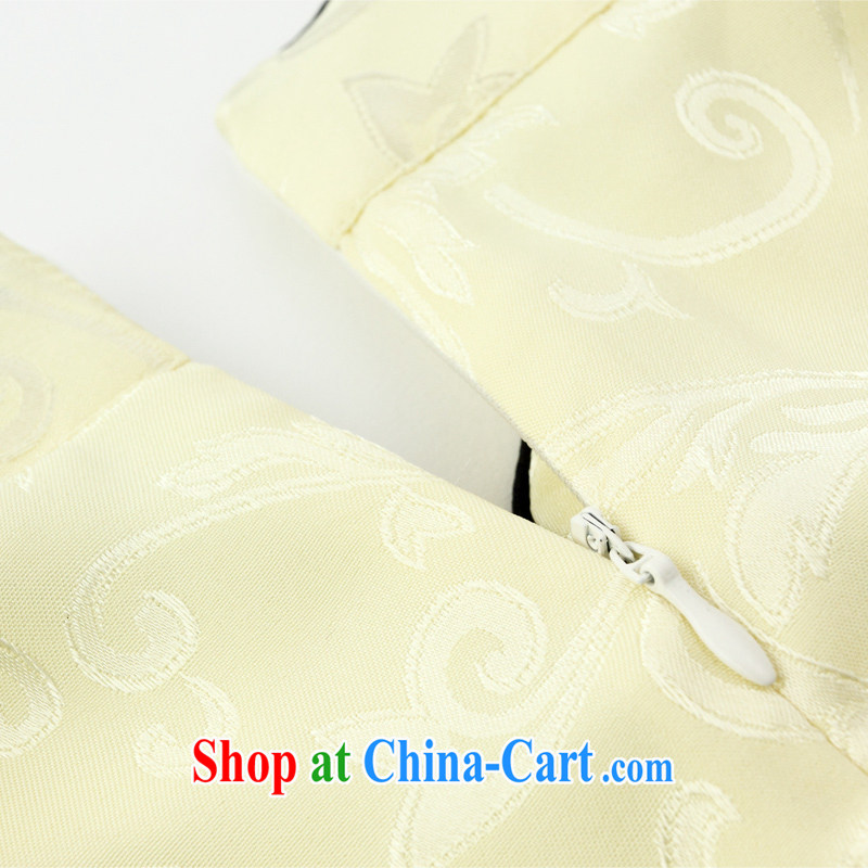 Summer dresses T-shirt retro improved national wind Chinese Tang on short-sleeved Tea Service C 430 light yellow XXL, CHOSHAN LADIES, shopping on the Internet
