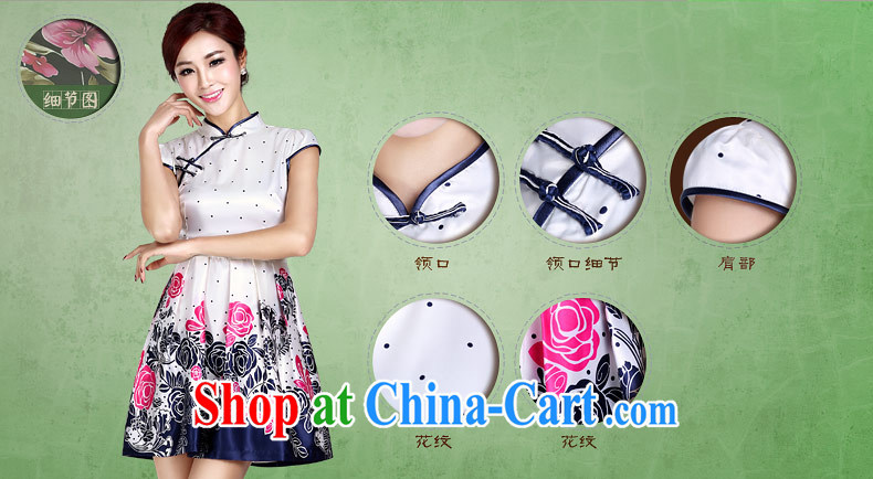 And in summer, the cheongsam dress retro improved cheongsam short, elegant beauty big girl dresses white purple S pictures, price, brand platters! Elections are good character, the national distribution, so why buy now enjoy more preferential! Health