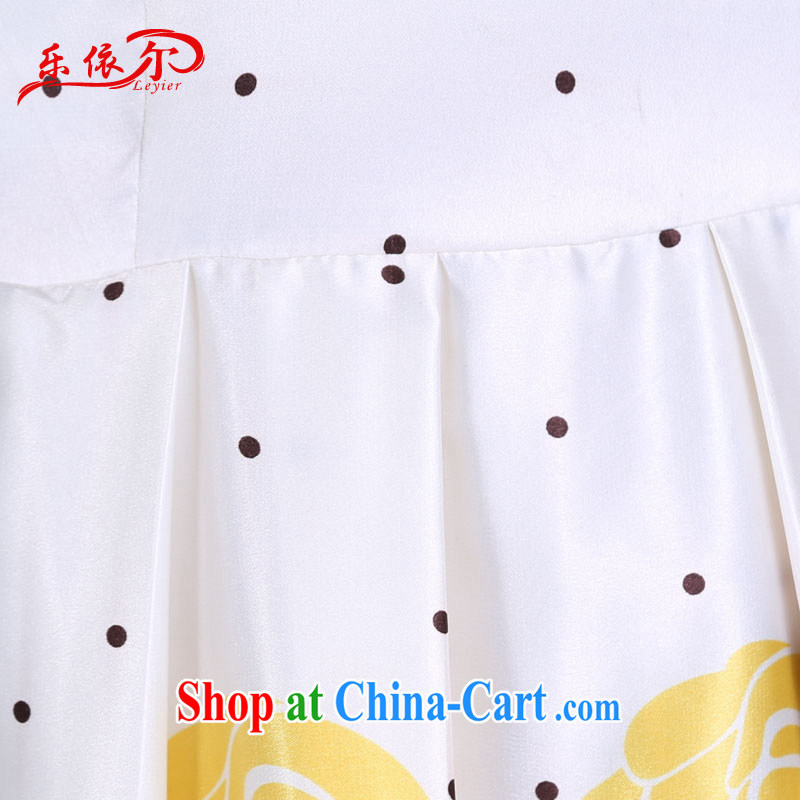 And, in summer, the cheongsam dress retro improved cheongsam short, elegant beauty big girl dresses white purple S, in accordance with (leyier), and, on-line shopping