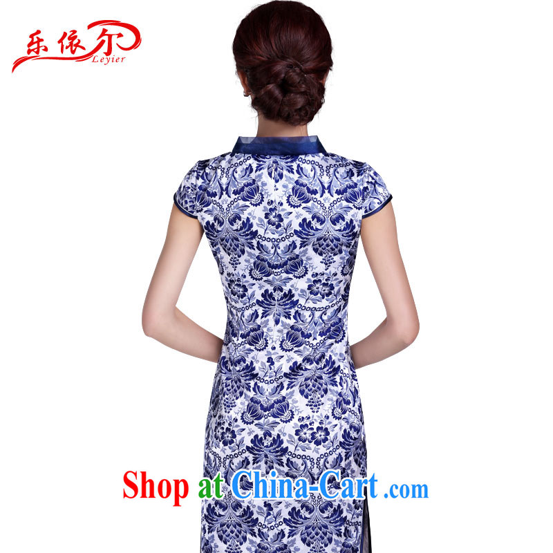 And, according to Mr Ronald ARCULLI new dresses, blue and white porcelain antique Ethnic Wind improved cheongsam dress daily retro 2015 blue L, in accordance with (leyier), online shopping
