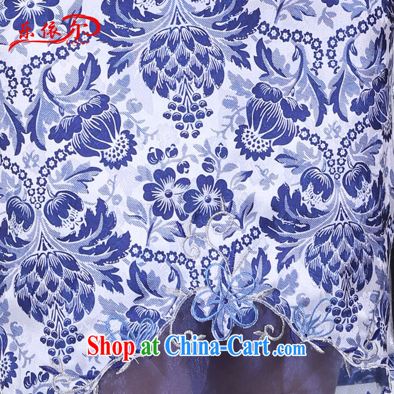 And, according to Mr Ronald ARCULLI new dresses, blue and white porcelain antique Ethnic Wind improved cheongsam dress daily retro 2015 blue L, in accordance with (leyier), online shopping