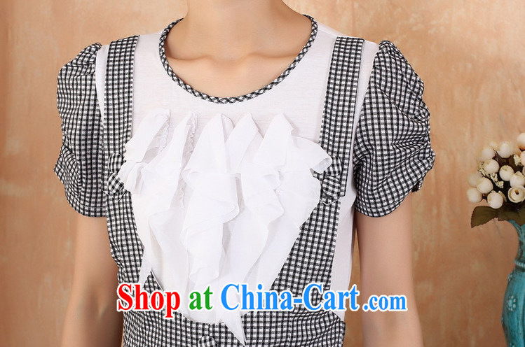 Take the new summer dress U collar tartan Chinese Ethnic Wind clothing elegant refined short-sleeved qipao dresses white L pictures, price, brand platters! Elections are good character, the national distribution, so why buy now enjoy more preferential! Health
