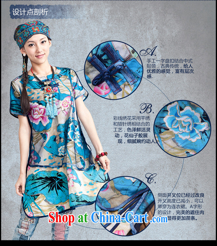 The way the Summer new national cotton the stamp duty is detained in the cheongsam dress short-sleeved dresses A 6035 blue M pictures, price, brand platters! Elections are good character, the national distribution, so why buy now enjoy more preferential! Health