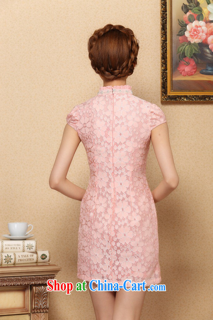 Jessup, new lady elegant refined lace cheongsam the pearl cultivation cheongsam dress #991 pink XL pictures, price, brand platters! Elections are good character, the national distribution, so why buy now enjoy more preferential! Health