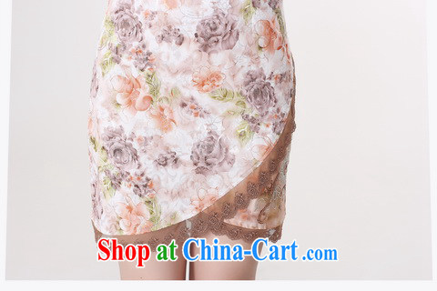 Jing An outfit summer improved retro dresses, for pure cotton stamp Chinese improved cheongsam dress short brown 0213 2 XL (120 - 130 ) jack pictures, price, brand platters! Elections are good character, the national distribution, so why buy now enjoy more preferential! Health