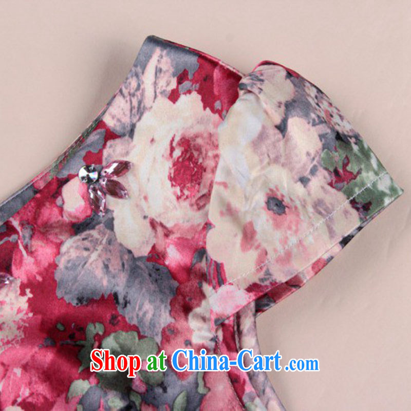 Jessup, new stylish improved stamp lace that is fashionable dresses lace cheongsam dress, collar XXL, Jessup, qipao/Tang, and shopping on the Internet