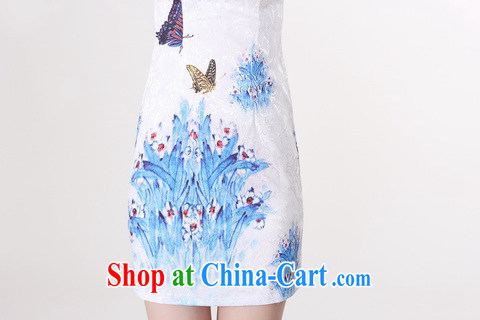 Jing An outfit summer improved retro dresses with pure cotton hand-painted Chinese improved cheongsam dress short 0211 white 2XL (recommendations 120 - 130 jack) pictures, price, brand platters! Elections are good character, the national distribution, so why buy now enjoy more preferential! Health