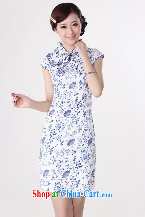 Jing An outfit summer improved retro dresses, for pure cotton blue and white porcelain Chinese improved cheongsam dress short black 0207 Orchid 2 XL (120 - 130 ) jack pictures, price, brand platters! Elections are good character, the national distribution, so why buy now enjoy more preferential! Health