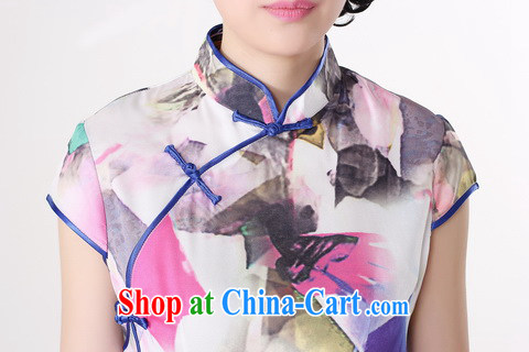 An Jing Jing contributed dresses summer improved retro dresses, for a tight silk stamp Chinese improved cheongsam dress short 0203 white 2XL (recommendations 120 - 130 jack) pictures, price, brand platters! Elections are good character, the national distribution, so why buy now enjoy more preferential! Health