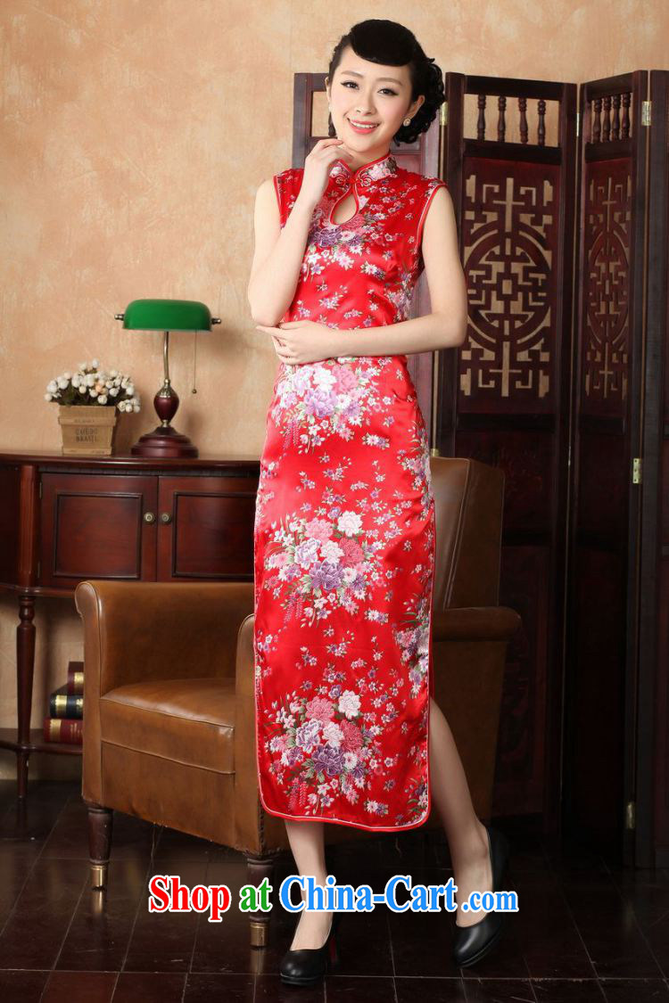 Take the 2014 summer new female Chinese improved, for cotton hand-painted antique stamp long cheongsam J 146 5110 Lake blue 2 XL pictures, price, brand platters! Elections are good character, the national distribution, so why buy now enjoy more preferential! Health