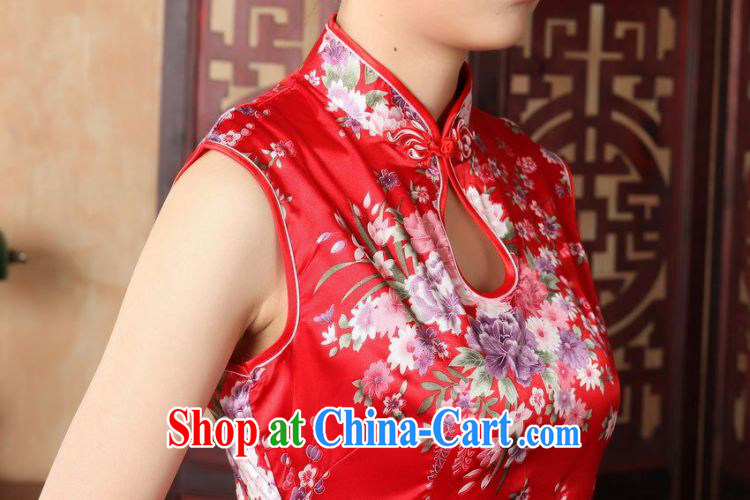 Take the 2014 summer new female Chinese improved, for cotton hand-painted antique stamp long cheongsam J 146 5110 Lake blue 2 XL pictures, price, brand platters! Elections are good character, the national distribution, so why buy now enjoy more preferential! Health