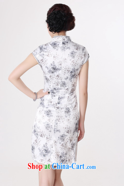 Jing An outfit summer improved retro dresses, for a tight cotton stamp Chinese improved cheongsam dress short, 0201 white 2XL (recommendations 120 - 130 jack) pictures, price, brand platters! Elections are good character, the national distribution, so why buy now enjoy more preferential! Health