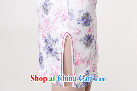 Jing An outfit summer improved retro dresses, for a tight cotton stamp Chinese improved cheongsam dress short, 0201 white 2XL (recommendations 120 - 130 jack) pictures, price, brand platters! Elections are good character, the national distribution, so why buy now enjoy more preferential! Health
