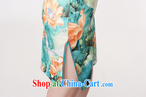 Jing An outfit summer improved retro dresses, for a tight cotton hand-painted Chinese improved cheongsam dress short 0200 - B green 2 XL (120 - 130 ) jack pictures, price, brand platters! Elections are good character, the national distribution, so why buy now enjoy more preferential! Health