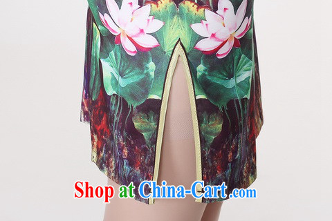 Jing An outfit summer improved retro dresses, for a tight silk Lotus Chinese improved cheongsam dress short 0193 green 2 XL (recommendations 120 - 130 jack) pictures, price, brand platters! Elections are good character, the national distribution, so why buy now enjoy more preferential! Health