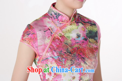 Jing An outfit summer improved retro dresses, for a tight silk stamp Chinese improved cheongsam dress short, 0194 red 2 XL (recommendations 120 - 130 jack) pictures, price, brand platters! Elections are good character, the national distribution, so why buy now enjoy more preferential! Health