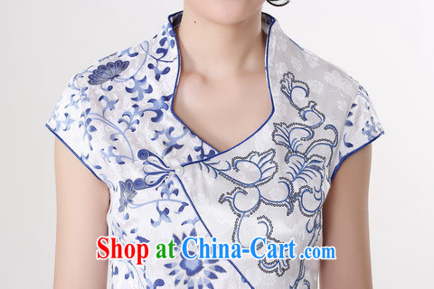Shanghai, optimize purchase dresses summer improved retro dresses, for pure cotton stamp Chinese improved cheongsam dress short white 2XL recommendations 120 - 130 Jack pictures, price, brand platters! Elections are good character, the national distribution, so why buy now enjoy more preferential! Health