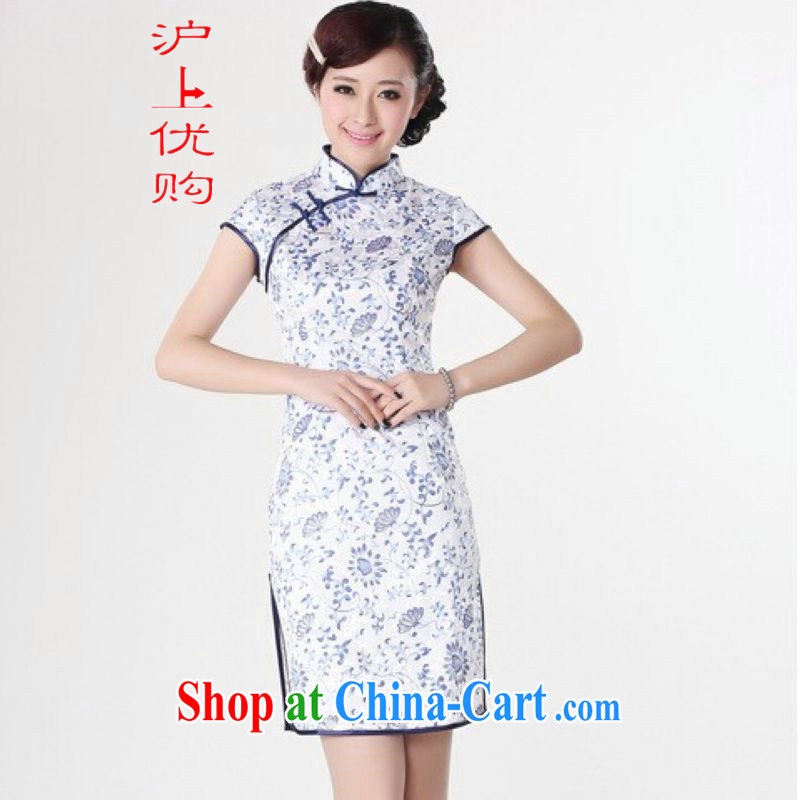 Shanghai, optimize purchase cheongsam dress summer improved retro dresses, for a tight cotton hand-painted Chinese improved cheongsam dress short black Orchid 2 XL recommendations 120 - 130 jack