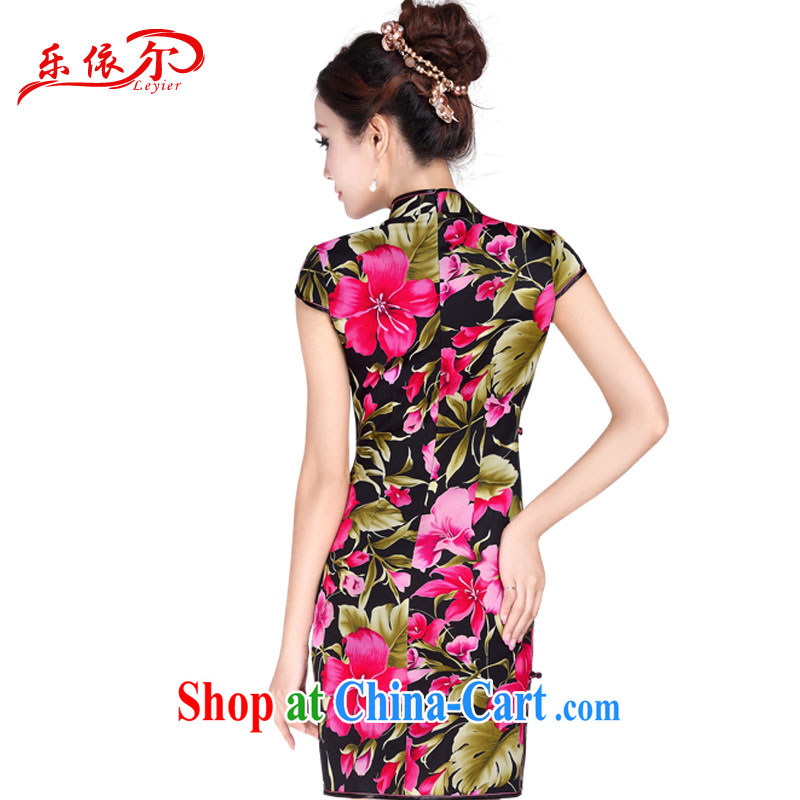 And, in 2014, new and old fashioned for cheongsam dress elegant qipao improved daily retro beauty graphics thin black XL, and, in accordance with (leyier) outfit,/Tang, and shopping on the Internet